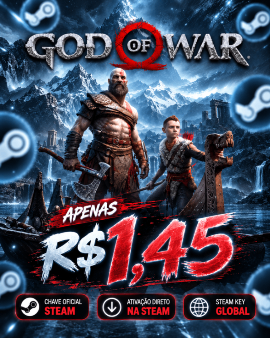 God of War (2018) - Steam Key GLOBAL (PREMIADA)