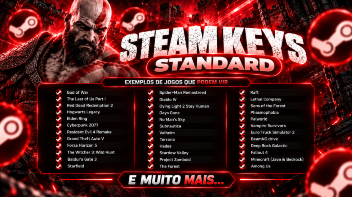 🔑📦 STEAM KEY ALEATÓRIA STANDARD